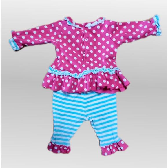 Nursery Rhymes Girl's 3 months Candy Cane 2pc Set - Picture 2 of 2